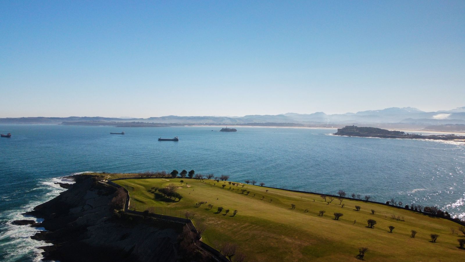 Vista aérea de la bahía de Santander